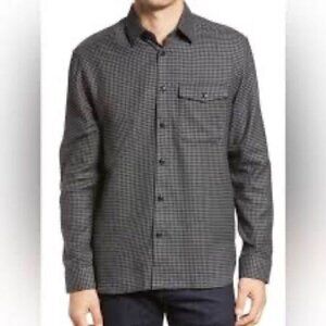 NWOT Ted Baker London Dekker Houndstooth Button Front Shirt Sz 4 L